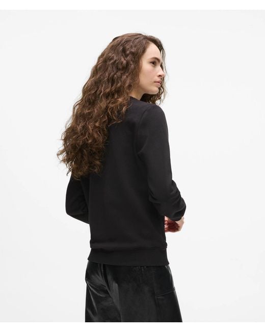 Karl Lagerfeld Black Ikon Rhinestone Sweatshirt