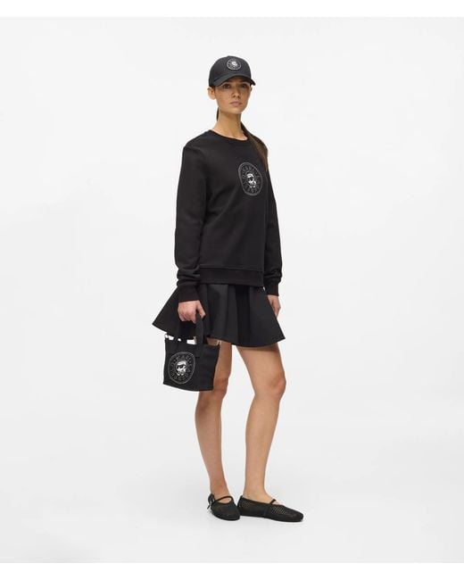 Karl Lagerfeld Black Ikon Circle Rhinestones Shopper