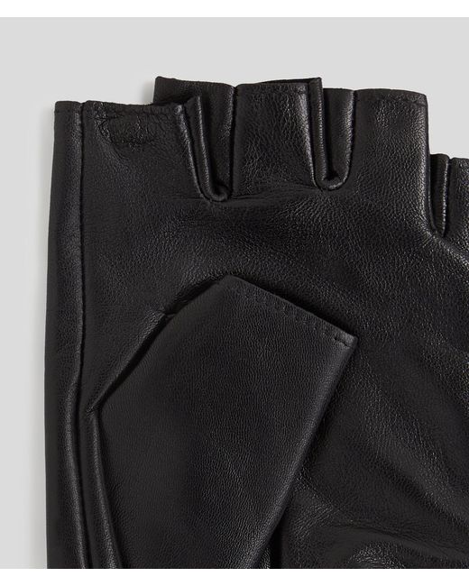 Karl Lagerfeld K/Monogram Fingerlose Handschuhe, Mann, Größe in Black für Herren