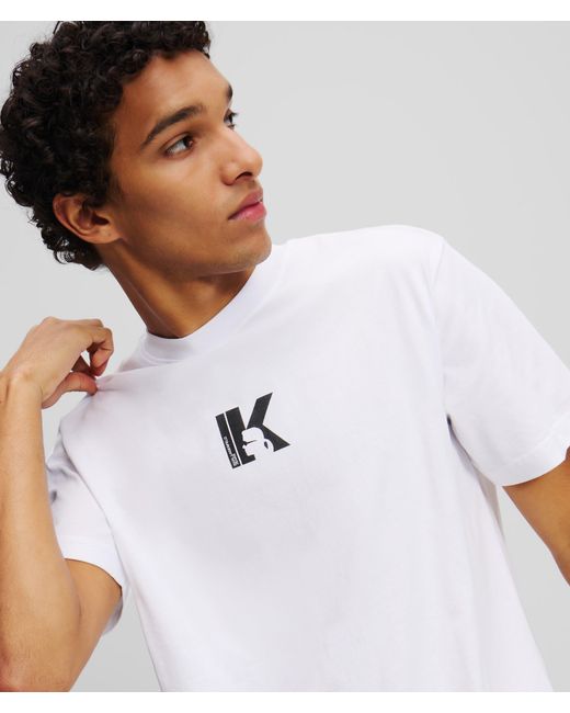 KL Jeans White K Logo T-Shirt for men