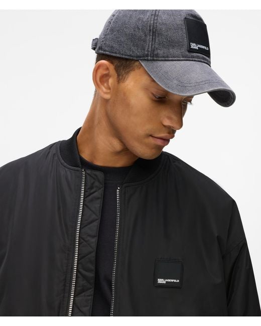 KL Jeans Black Bomber Jacket for men