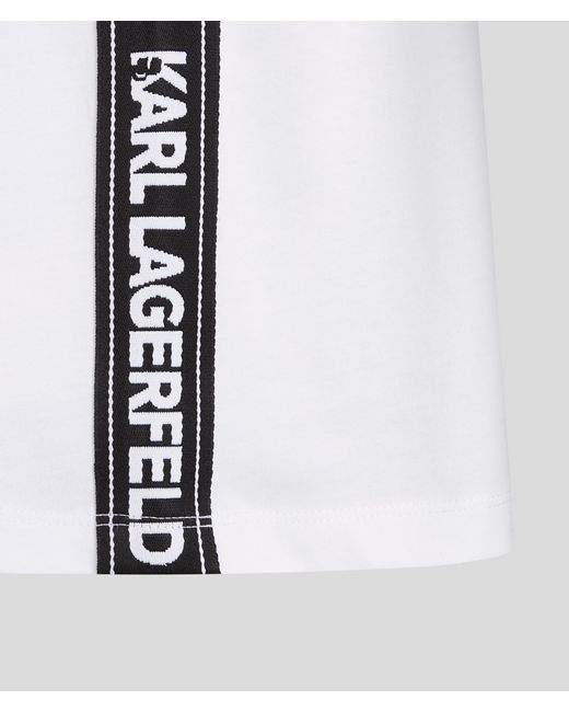 Karl Lagerfeld White Karl Logo Tape T-shirt