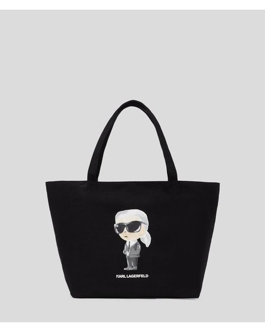 Karl Lagerfeld Black Ikon Aquarelle Shopper