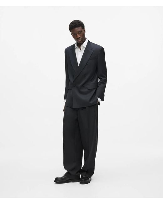 Karl Lagerfeld Black Kl Studio Straight Pants for men