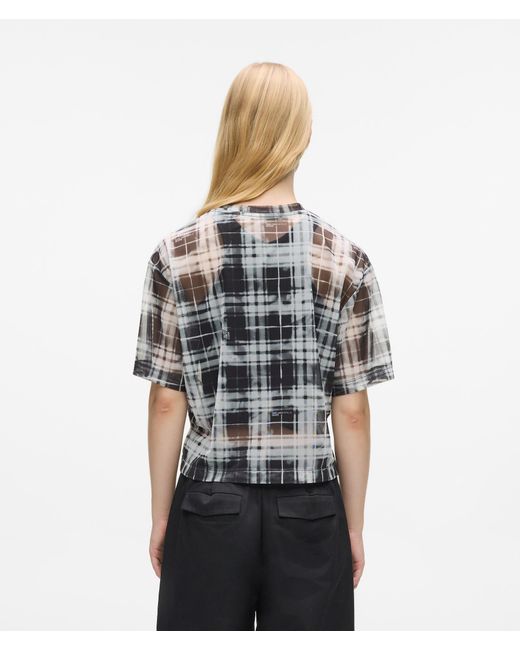 KL Jeans Multicolor Checked Mesh T-Shirt