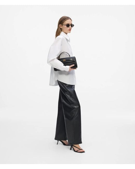 Karl Lagerfeld Black K/Autograph Elongated Top Handle Bag