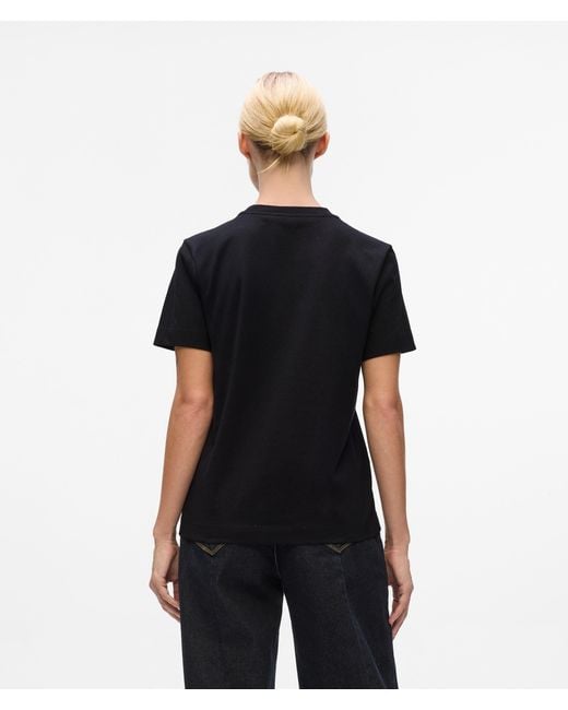 Karl Lagerfeld Black Sequin Signature T-Shirt