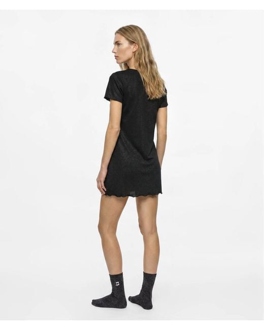Karl Lagerfeld Black Ikon Glitter Pajama Dress And Socks Gift Set