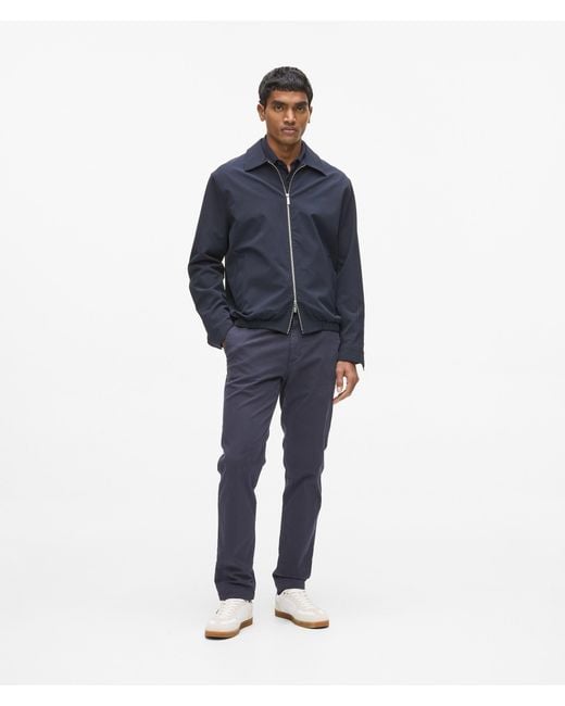 Karl Lagerfeld Blue Zip-Up Blouson Jacket for men