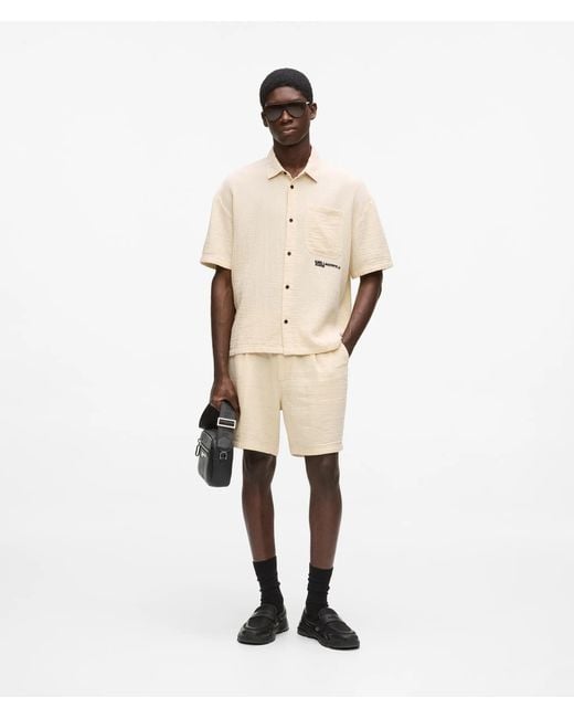 KL Jeans Natural Crinkled Shorts for men