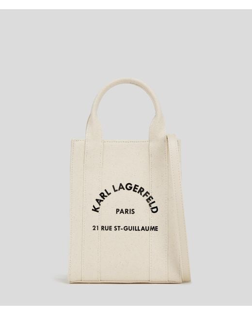 Karl Lagerfeld Natural Rue St-Guillaume Kleine Quadratische Tote-Bag, Frau, Größe