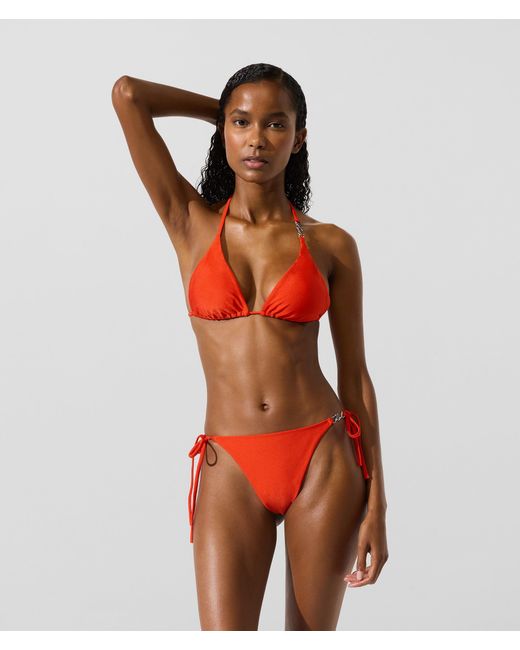 Karl Lagerfeld Multicolor Side-Tie Bikini Bottoms