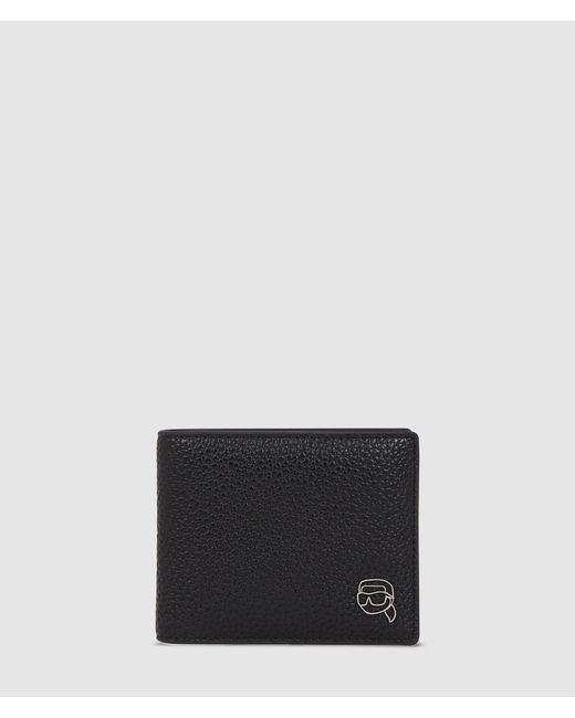 Karl Lagerfeld Black Ikon Bifold Wallet for men