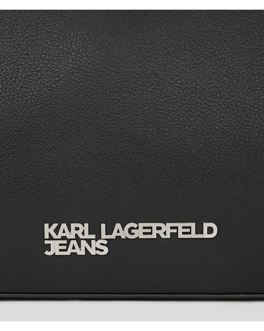 Karl Lagerfeld Black Schultertasche Mit Klj-Logo Aus Metall, Frau, Größe