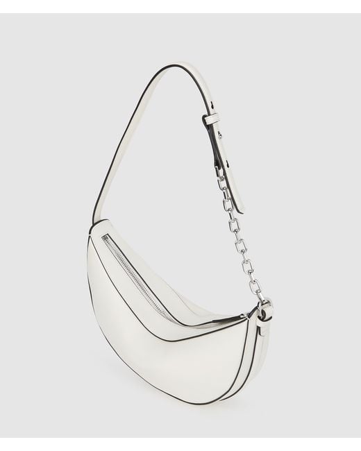 Karl Lagerfeld White K/Autograph Small Moon Bag
