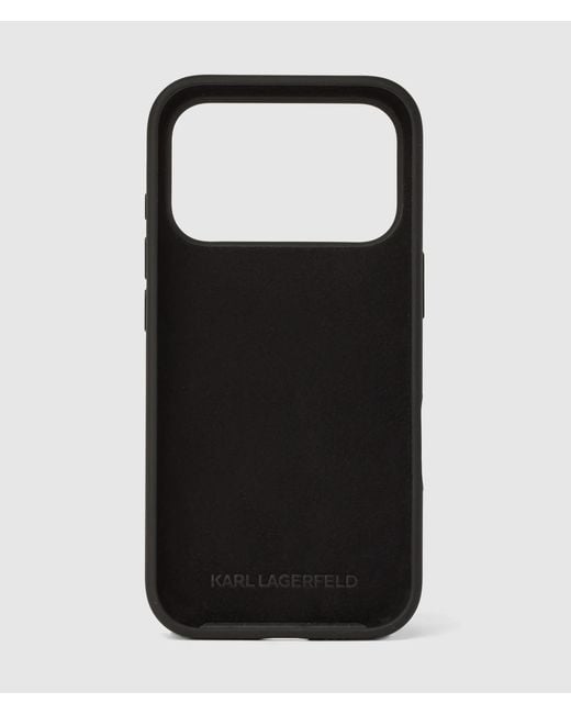 Karl Lagerfeld Black Autograph Silicone Iphone 17 Pro Max Case