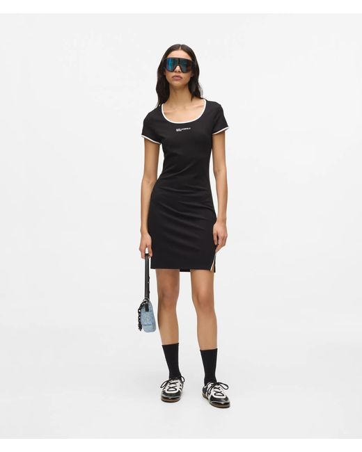 KL Jeans Blue Short-Sleeved Fitted Dress