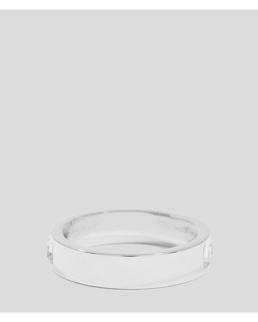 Karl Lagerfeld White Crystals Ring