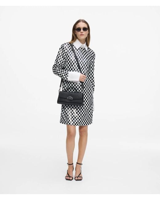 Karl Lagerfeld Black Rue St-Guillaume Metal Crossbody Bag