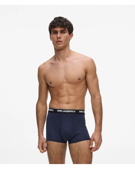 Karl Lagerfeld Blue Logo Micro Trunks – 3-Pack for men