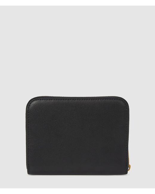 Karl Lagerfeld Black K/Autograph Medium Zip Wallet