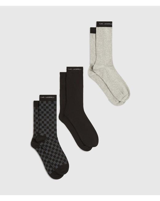 Karl Lagerfeld White Logo Socks for men