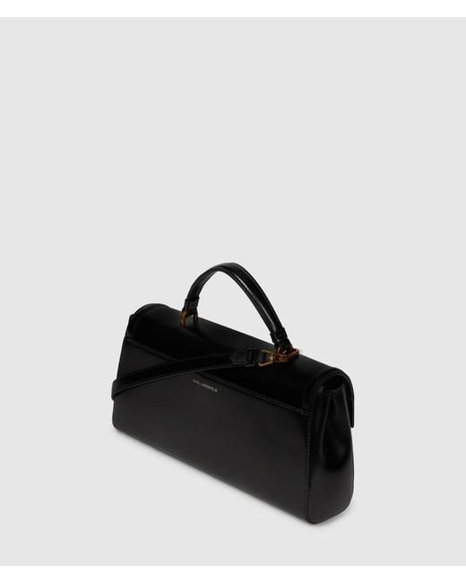 Karl Lagerfeld Black K/Autograph Elongated Top Handle Bag
