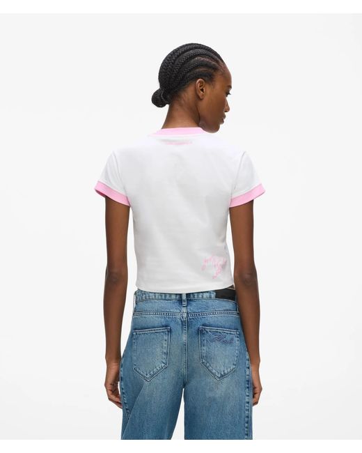 Karl Lagerfeld White Bonjour Babe T-Shirt