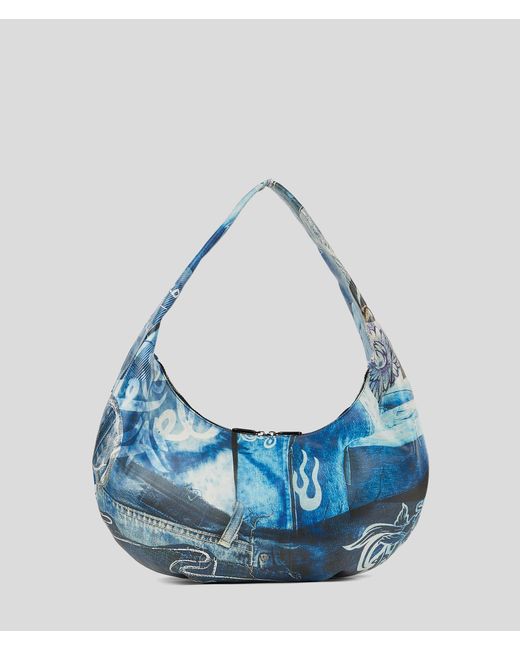 Karl Lagerfeld Blue Klj X Atelier Reservé Large Hobo Bag