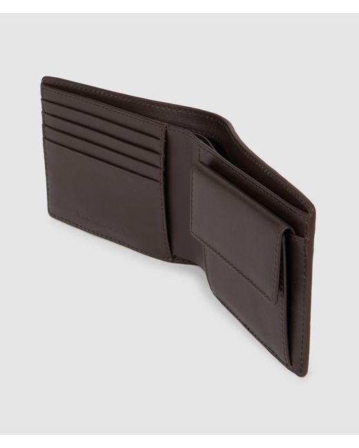 Karl Lagerfeld Brown K/Loom Leather Bi-Fold Wallet for men