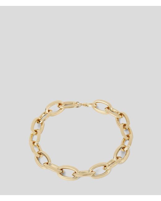 Karl Lagerfeld Metallic K/chain Necklace