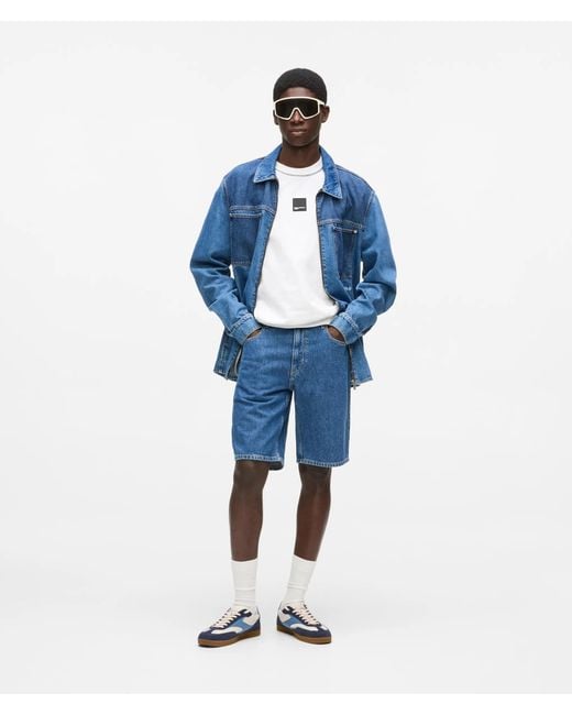 KL Jeans Blue Regular Denim Shorts for men