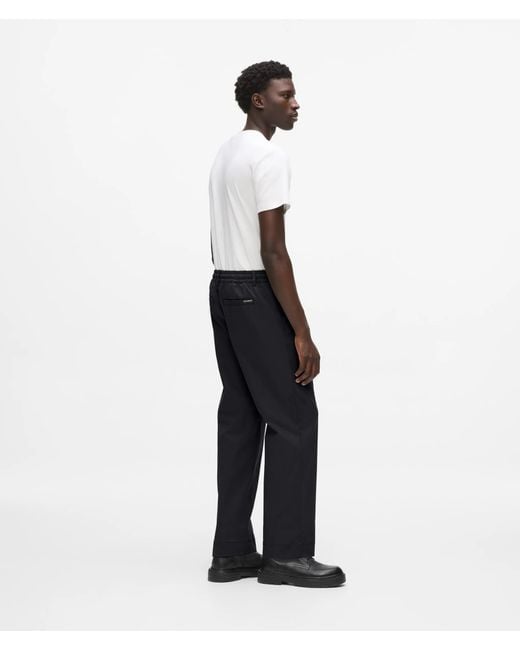 Karl Lagerfeld White Drawcord Pants for men