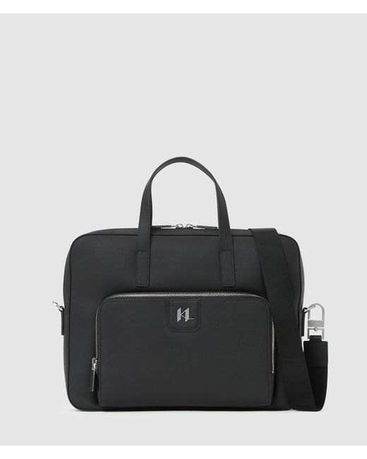 Karl Lagerfeld Aktentasche Aus Leder Mit K/Monogram in Black für Herren