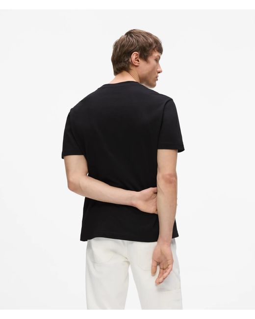 KL Jeans Black Karl Portrait T-Shirt for men