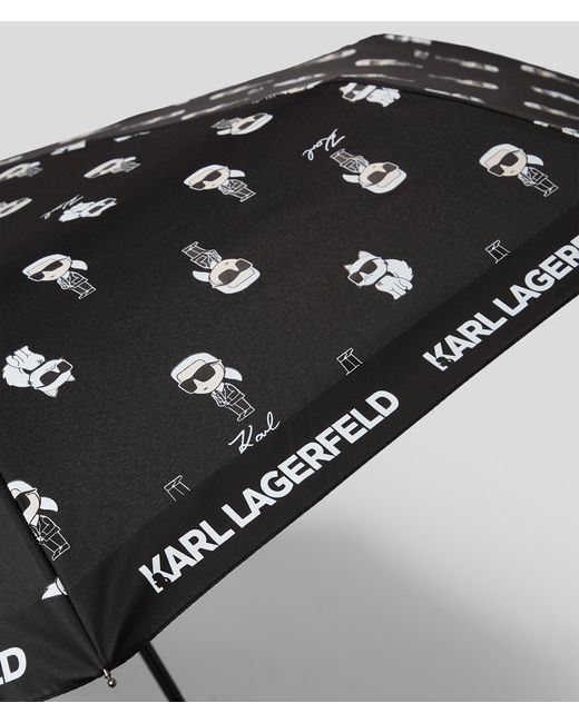 Parapluie Imprimé K/ikonik Façon All-over Karl Lagerfeld en coloris Black