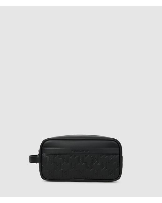 Karl Lagerfeld Black K/Traveller Wash Bag for men