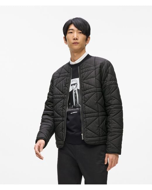 Karl Lagerfeld Black Lightweight Packable Jacket for men