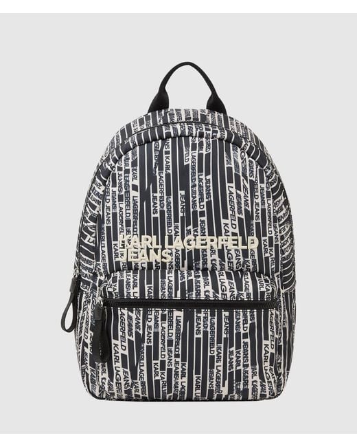 Sac À Dos En Nylon Avec Logo Linéaire, Homme, Taille KL Jeans pour homme en coloris Black
