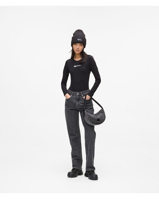 KL Jeans Black Long-Sleeved Bodysuit