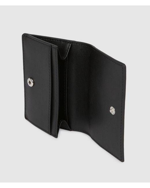 Karl Lagerfeld Black K/Circle Flap Cardholder