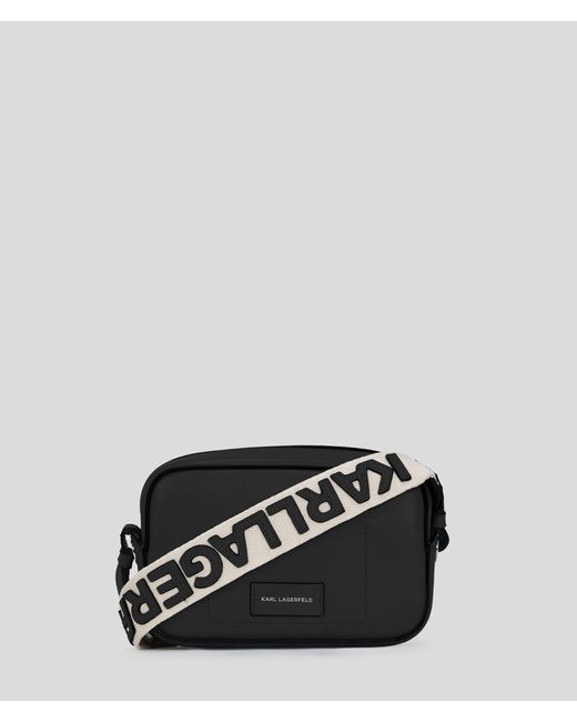 Karl Lagerfeld Black K/Circle Perforated Crossbody Bag