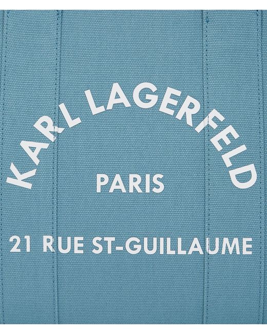 Karl Lagerfeld Blue Rue St-guillaume Medium Square Tote Bag