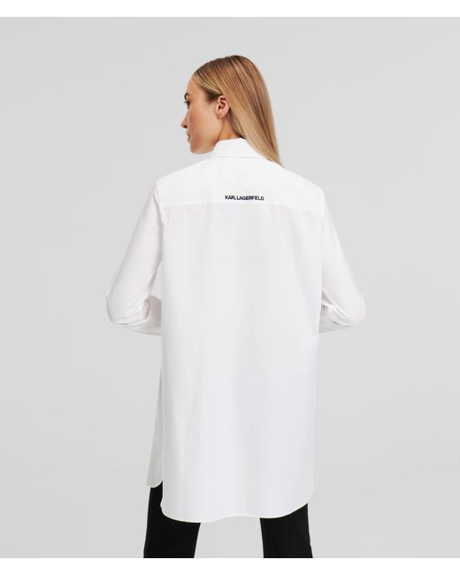 Karl Lagerfeld White K/ikonik Tunic Shirt