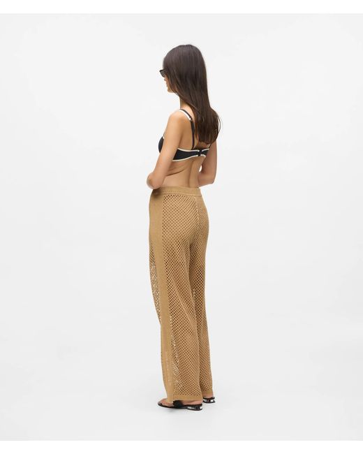 Karl Lagerfeld Natural Crochet Knit Pants