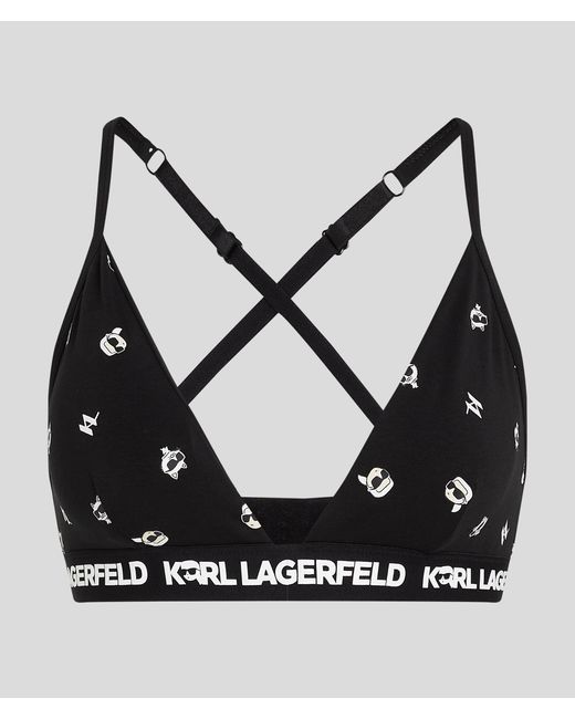 Karl Lagerfeld Multicolor Karl Ikonik Triangle Padded Bra