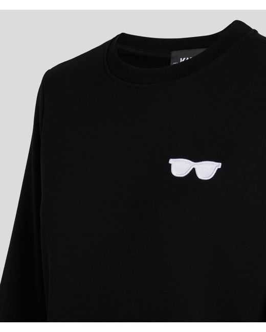 Karl Lagerfeld Black Sunglasses Sweatshirt