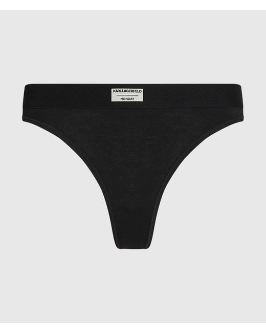 Karl Lagerfeld Black Days Of The Week Thongs – 7-Pack, Multicoloured