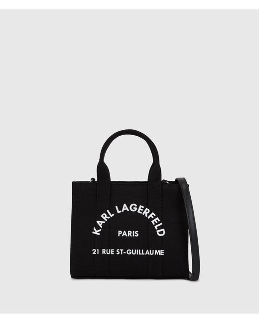 Karl Lagerfeld Black Rue St-Guillaume Mini Tote Bag