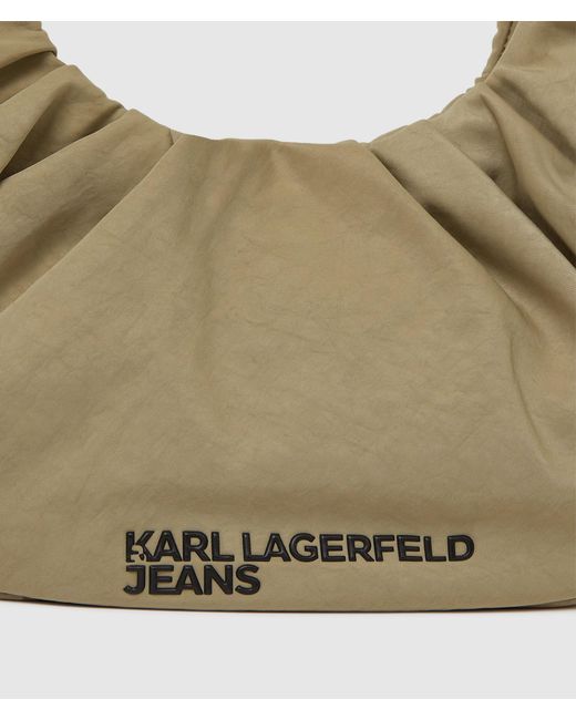 KL Jeans Natural Gathered Hobo Bag